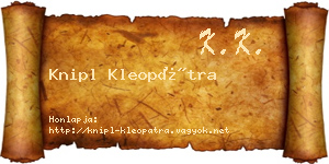 Knipl Kleopátra névjegykártya